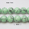 Synthetic Turquoise Beads Strands TURQ-H038-8mm-XXS19-2
