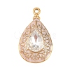 304 Stainless Steel Enamel & Clear Cubic Zirconia Pendants STAS-G392-02G-01-1