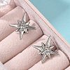 Rhinestone Star Clip-on Earrings EJEW-B116-01P-05-3