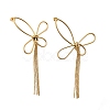 304 Stainless Steel Butterfly Tassel Stud Earrings LS-EJEW-B151-02-2