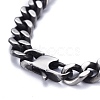 Religion 304 Stainless Steel Cuban Link Chain Bracelets BJEW-P263-H01-AS-2