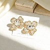 Alloy Rhinestone Stud Earrings for Women AL-CBA6127-02G-1