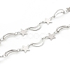 Tarnish Resistant 304 Stainless Steel Moon & Star Link Chains CHS-F015-03P-1