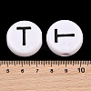 Opaque White Acrylic European Beads AC-CBA3BDD-01T-3