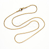 PVD Vacuum Plating 304 Stainless Steel Boston Link Chain Necklace NJEW-S420-005B-G-4