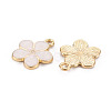Light Gold Plated Alloy Enamel Pendants ENAM-R136-17F-3