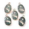 Natural Green Aventurine Oval Pendants G-C102-07G-05-1