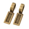 Tibetan Style Alloy Glue-on Flat Pad Bails TIBE-4710-AB-NR-1