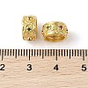 Rack Plating Brass Micro Pave Cubic Zirconia Spacer Beads KK-E113-04G-3