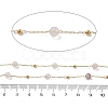 Natural Grey Agate & 304 Stainless Steel Beads Link Chains CHS-K021-08A-11-3