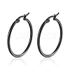 304 Stainless Steel Hoop Earrings PW-WG89744-16-1