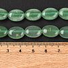 Natural Green Aventurine Flat Oval Bead Strands G-M206-22-6