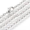 Iron Rolo Chains Necklace Making MAK-R015-75cm-P-1