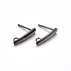 304 Stainless Steel Stud Earring Findings Ion Plating(IP) STAS-H467-05B-1
