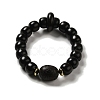 Wood Mala Bead Bracelets BJEW-B080-21-1