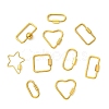 12Pcs 12 Styles 304 Stainless Steel Keychain Clasps Ion Plating(IP) STAS-CJ0003-29-8