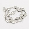 Tarnish Resistant 3.28 Feet 304 Stainless Steel Heart Chains X-CHS-K001-53-5.5mm-2