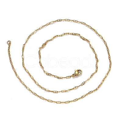 304 Stainless Steel Mariner Link Chain Necklaces X-NJEW-P226-03G-05-1