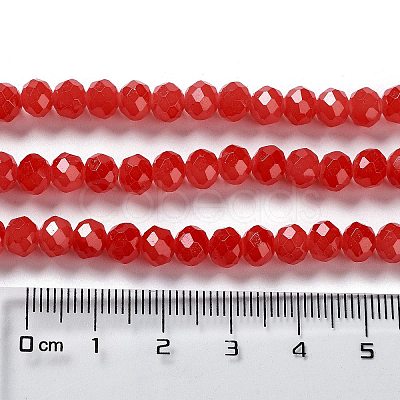 Baking Paint Imitation Jade Glass Bead Strands X-DGLA-A034-J6MM-A32-1