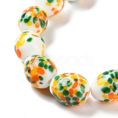 Handmade Lampwork Beads Strands LAMP-Q036-08C-1