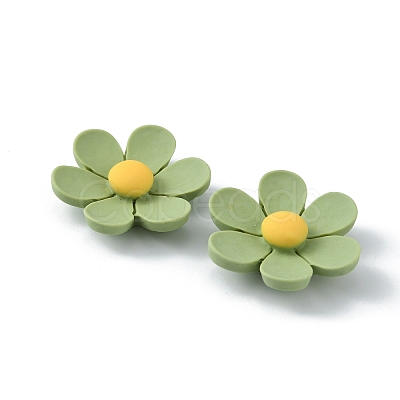Opaque Resin Cabochons RESI-WH0026-75C-08-1