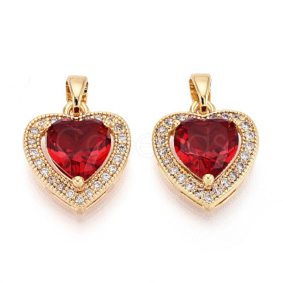Brass Pave Cubic Zirconia Pendants KK-CJC0015-20G-04-1