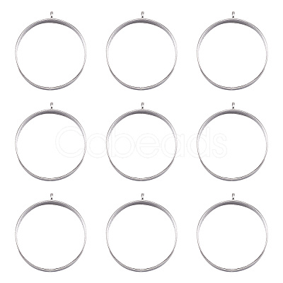 Alloy Open Back Bezel Big Pendants PALLOY-TA0021-01P-1