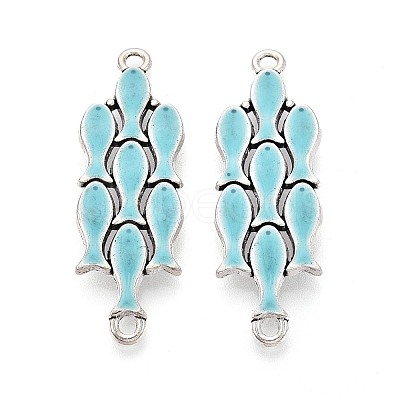 Alloy Enamel Connector Charms TIBE-N016-09AS-02-1