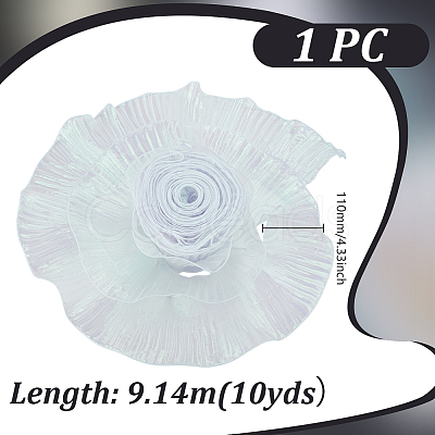 1Pc Polyester Pleated Lace Trim OCOR-GA0002-67A-1