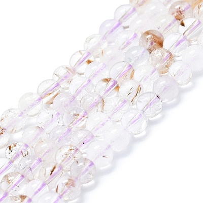 Natural Rutilated Quartz Beads Strands G-K245-A04-02-1