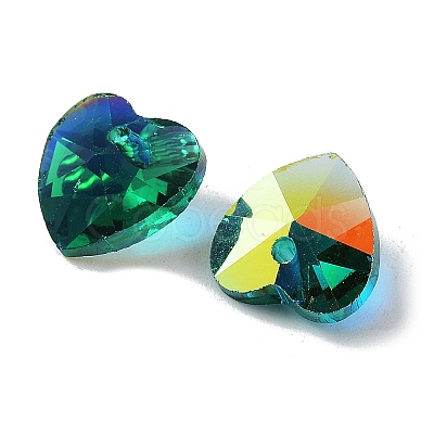 Electroplate Glass Charms GGLA-Z002-02E-1