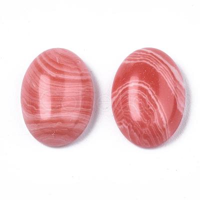 Synthetic Rhodochrosite Cabochons G-R415-14x10-15-1