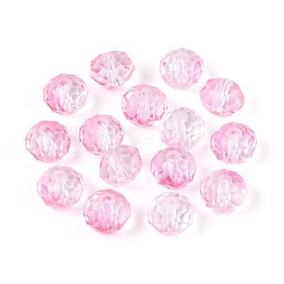 Baking Paint Transparent Glass Beads GLAA-N011-10mm-08-1