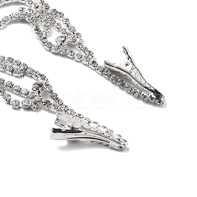 Alloy Rhinestone Hair Chain OHAR-M044-02C-S-1