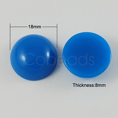 Resin Cabochons CRES-S057-18mm-M-1