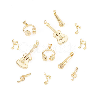 12Pcs 6 Styles Brass Pendants FIND-TA0008-88G-1