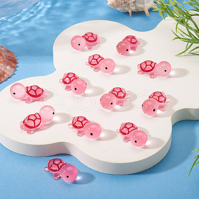 12Pcs Luminous Translucent Resin Sea Animal Cabochons RESI-TA0004-56D-1