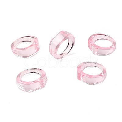 Kids Transparent Acrylic Glue on Ring Base RJEW-P154-01A-01-1