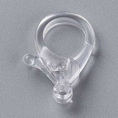 Transparent Plastic Lobster CLaw Clasps KY-H005-A13-1