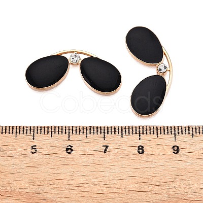 Rack Plating Alloy Enamel Pendants ENAM-T020-19-RS-1
