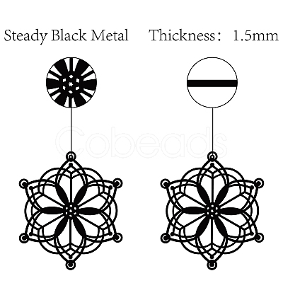 Iron Pendant Decorations HJEW-WH0013-029-1