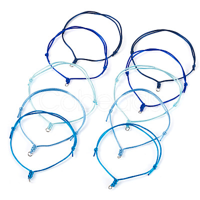 50Pcs 5 Colors Adjustable Nylon Cord Bracelet Making BJEW-TA00670-1