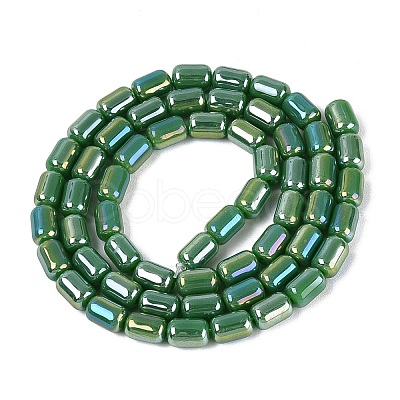 Electroplate Opaque Glass Beads Strands EGLA-Q132-03A-C03-1