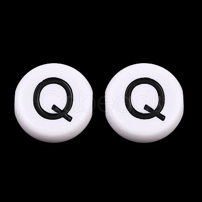 Opaque White Acrylic European Beads AC-CBA3BDD-01Q-1