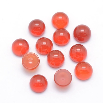 Natural Carnelian Cabochons X-G-P393-R03-6mm-1