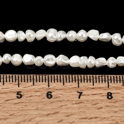 Electroplated Shell Pearl Beads Strands BSHE-B008-06A-1