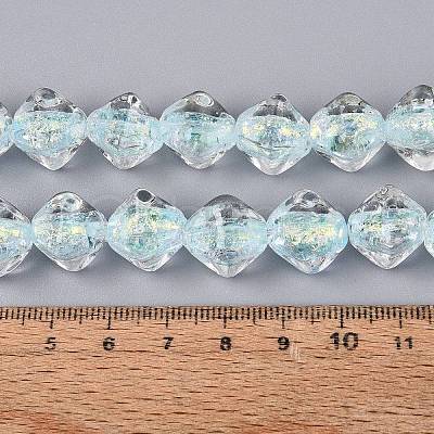 Handmade Foil Glass Beads Strands FOIL-Q002-06B-1