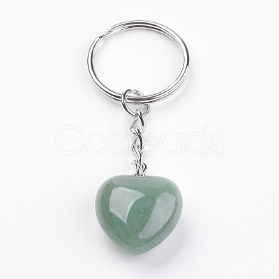 Natural Green Aventurine Keychain KEYC-F019-02P-1