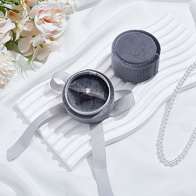 Round Velvet Finger Ring Package Boxes CON-SC0001-20-1