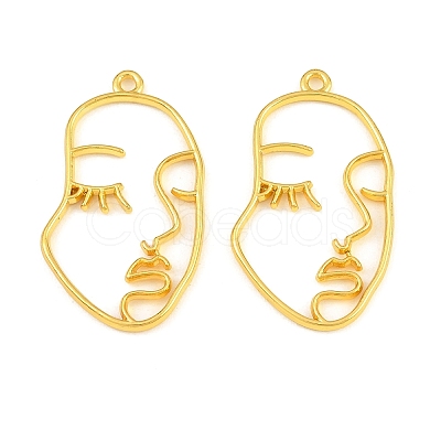 Alloy Open Back Bezel Pendants PALLOY-I197-12G-1